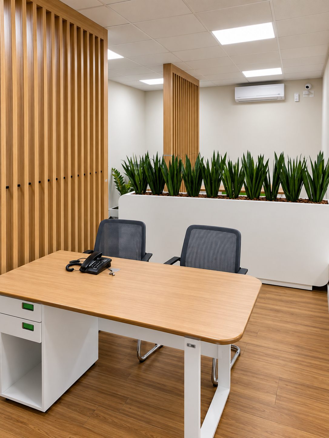 Sala privativa com mobiliário sob medida